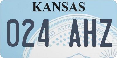 KS license plate 024AHZ