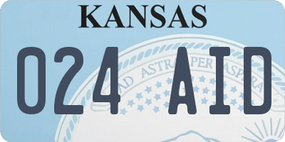 KS license plate 024AID