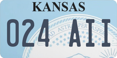 KS license plate 024AII