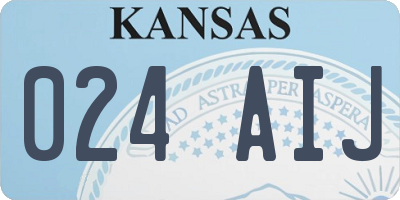 KS license plate 024AIJ