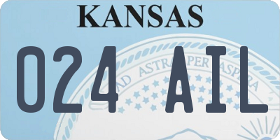 KS license plate 024AIL