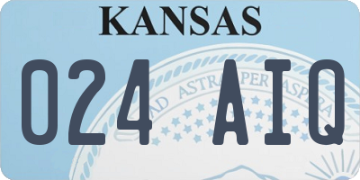 KS license plate 024AIQ