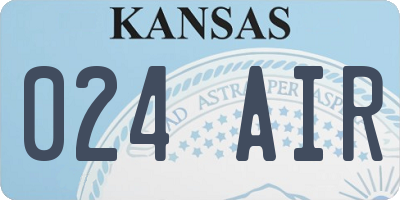 KS license plate 024AIR