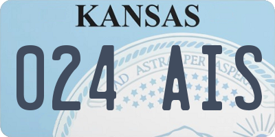 KS license plate 024AIS
