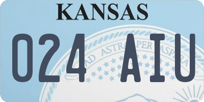 KS license plate 024AIU