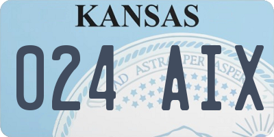 KS license plate 024AIX