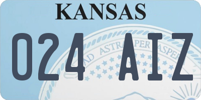 KS license plate 024AIZ