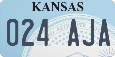 KS license plate 024AJA