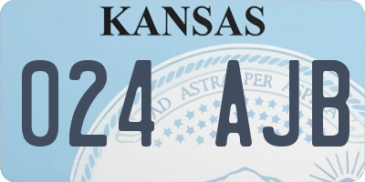 KS license plate 024AJB