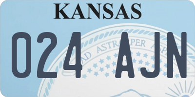 KS license plate 024AJN