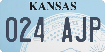 KS license plate 024AJP