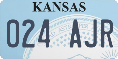 KS license plate 024AJR