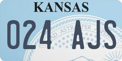 KS license plate 024AJS