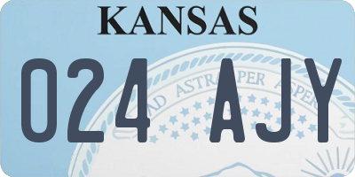 KS license plate 024AJY
