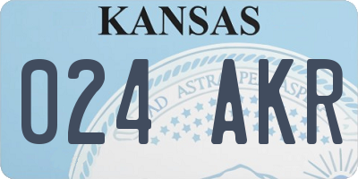KS license plate 024AKR