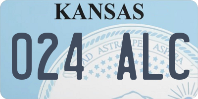 KS license plate 024ALC