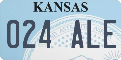 KS license plate 024ALE