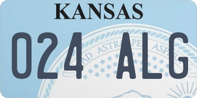 KS license plate 024ALG