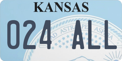 KS license plate 024ALL
