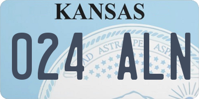 KS license plate 024ALN