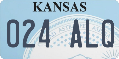 KS license plate 024ALQ