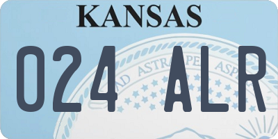 KS license plate 024ALR