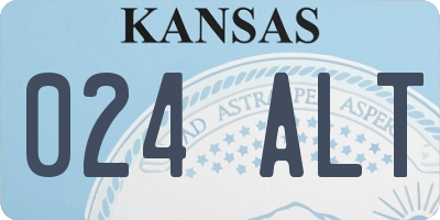 KS license plate 024ALT