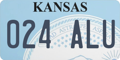 KS license plate 024ALU