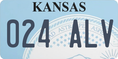 KS license plate 024ALV