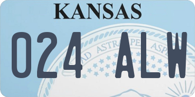 KS license plate 024ALW