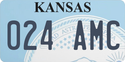 KS license plate 024AMC