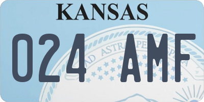 KS license plate 024AMF