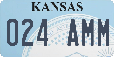 KS license plate 024AMM