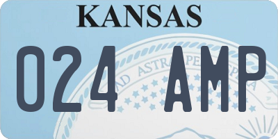 KS license plate 024AMP