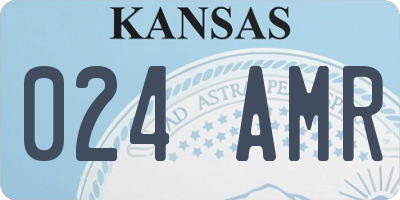 KS license plate 024AMR