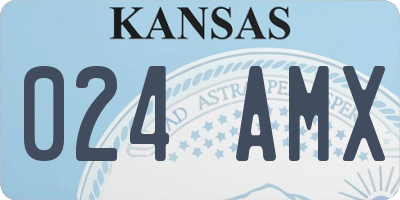 KS license plate 024AMX