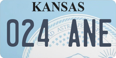 KS license plate 024ANE