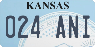 KS license plate 024ANI