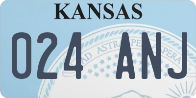 KS license plate 024ANJ