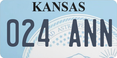 KS license plate 024ANN