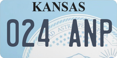 KS license plate 024ANP