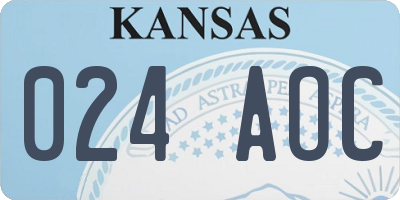KS license plate 024AOC