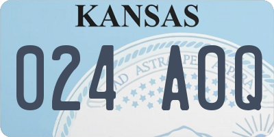 KS license plate 024AOQ