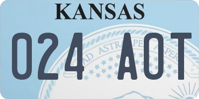 KS license plate 024AOT