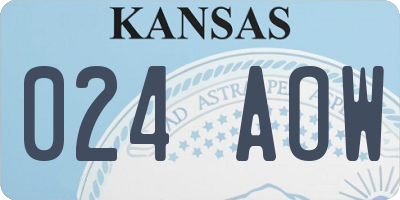 KS license plate 024AOW