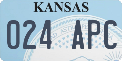 KS license plate 024APC