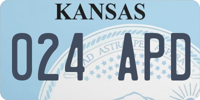KS license plate 024APD