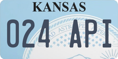 KS license plate 024API