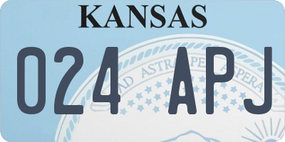 KS license plate 024APJ