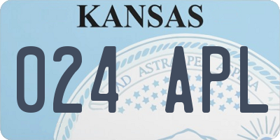 KS license plate 024APL